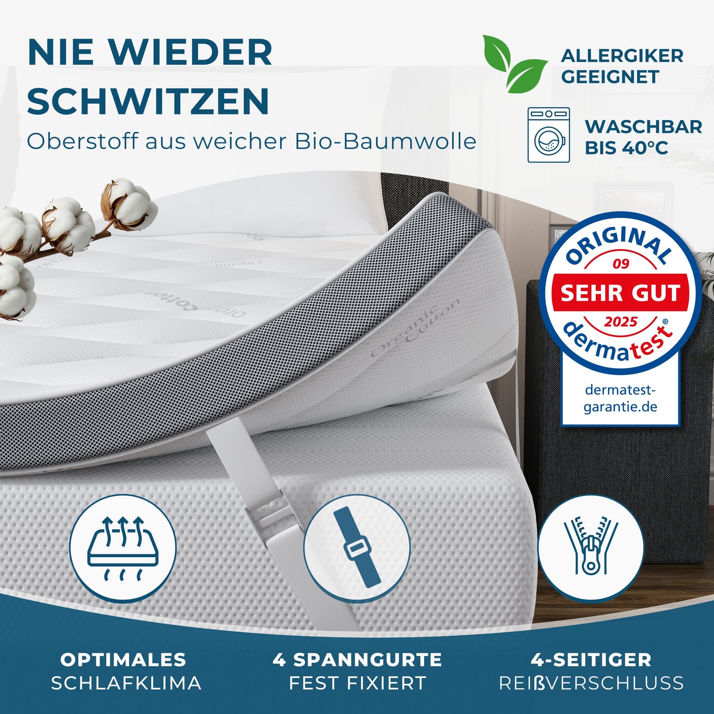 Matratzentopper Gelschaum